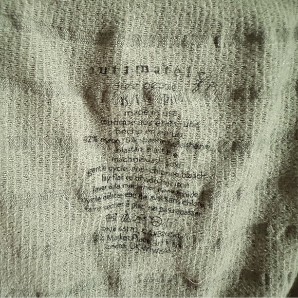 Intimately Free People Green Ribbed Square One Stretch Cropped Tank Top sz XS/S - Picture 8 of 8